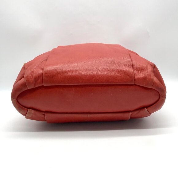 Coach Burnt Orange Leather Madison Lindsey Convertible Satchel 18641 - Picture 5 of 11